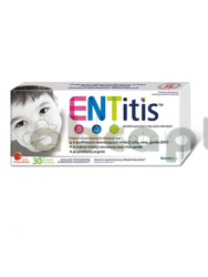 Entitis, pastylko do ssania, smak truskawkowy, 30 sztuk 