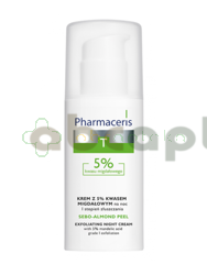 Pharmaceris T Sebo-Almond Peel, krem z 5% kwasem migdałowym na noc, I stopień złuszczania, 50 ml