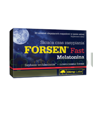 Olimp Forsen Fast Melatonina, 30 tabletek ulegających rozpadowi w jamie ustnej