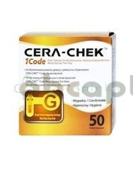 Cera-Chek 1 Code, paski testowe do glukometru, 50 sztuk