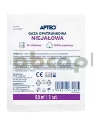 Gaza opatrunkowa niejałowa Apteo, 0,5 m2, 1 sztuka 