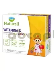 Naturell Witamina C dla dzieci, 60 tabletek do rozgryzania i żucia