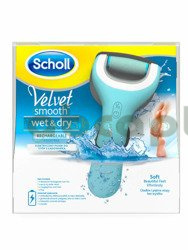 Scholl Velvet Smooth Elektryczny pilnik do stóp Wet&Dry z ładowarką, 1 sztuka