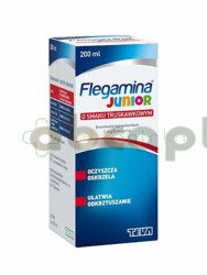 Flegamina Junior 2 mg/5 ml syrop o smaku truskawkowym 200 ml