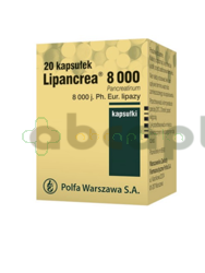 Lipancrea, 8000 j., 20 kapsułek,