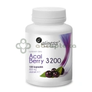 Aliness Acai Berry 3200 z acerolą i chromem, 100 kapsułek