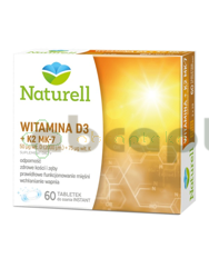 Naturell Witamina D3 + K2 MK-7, 60 tabletek do ssania