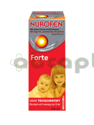 Nurofen Forte, 40 mg/ml, zawiesina doustna o smaku truskawkowym, 100 ml