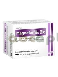 Magnefar B6 Bio 60 mg + 6,06 mg 50 tabletek | 