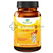 NATURELL Witamina D dla dzieci, 180 tabletek | DATA WAŻNOŚCI 01.10.2026