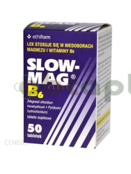 Slow-Mag B6, 50 tabletek dojelitowych