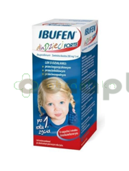 Ibufen dla dzieci forte, 200 mg/5 ml, zawiesina doustna o smaku truskawkowym, 100 ml