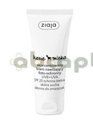 Ziaja Kozie Mleko, skoncentrowany krem nawilżający foto-ochronny, SPF 20, 50 ml