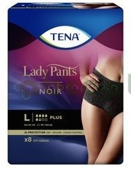 TENA Lady Pants Plus Noir, Bielizna dla kobiet, rozmiar L, 8 sztuk