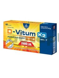 D-Vitum Forte 2000 j.m. K2, 60 kapsułek