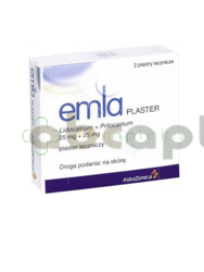 Emla, 25 mg + 25 mg, 2 plastry lecznicze                  
