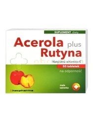 Acerola Plus Rutyna HEC, 50 tabletek