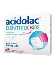 Acidolac Dentifix Kids, 30 tabletek do ssania o smaku truskawkowym