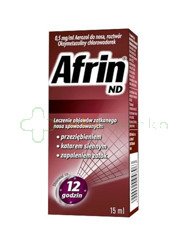 Afrin ND 0,5 mg/ml, aerozol do nosa, 15 ml