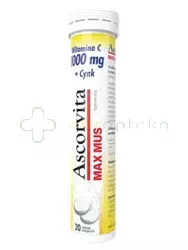 Ascorvita Max Mus, 20 tabletek musujących