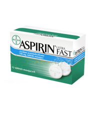 Aspirin Ultra Fast, 500 mg, 12 tabletek musujących