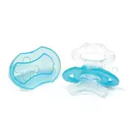 BabyOno, silikonowy gryzak dla niemowląt, 1008/1, niebieski, 1 sztuka