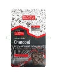 Beauty Formulas Charcoal, maska 2 fazowa z węglem aktywnym, 3 g + 10 g