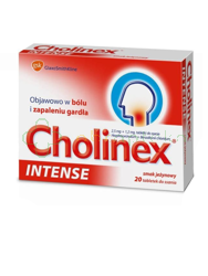 Cholinex Intense, smak jeżynowy, 20 pastylek