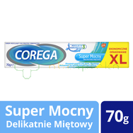 Corega Super Mocny Delikatnie Miętowy, krem mocujący do protez zębowych, 70 g