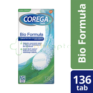 Corega Tabs Bio Formula tabletki do czyszczenia protez zębowych, 136 tabletek
