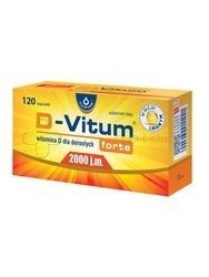 D-Vitum Forte 2000, dla dorosłych, 120 kapsułek
