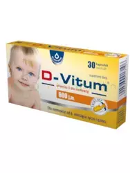 D-Vitum Witamina D dla niemowląt 600 j.m., 30 kapsułek twist-off