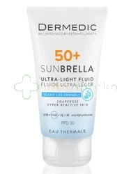 Dermedic Sunbrella, ultralekki krem ochronny SPF50 dla skóry naczyniowej i nadreaktywnej, 40 ml