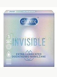 Durex Invisible prezerwatywy dodatkowo nawilżane, 3 sztuki