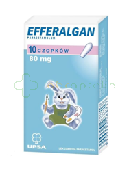 Efferalgan, 80 mg, 10 czopków,