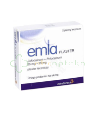 Emla, 25 mg + 25 mg, 2 plastry lecznicze