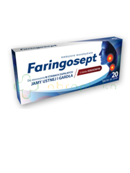 Faringosept, 10 mg, smak kakaowy, 20 tabletek do ssania