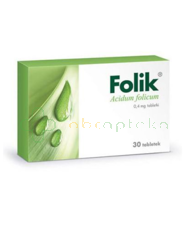 Folik, 0,4 mg, 30 tabletek