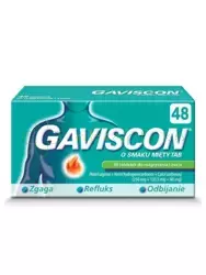 Gaviscon o smaku mięty 48 tabletek