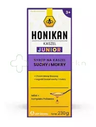 Honikan Kaszel Junior, syrop na kaszel suchy i mokry, 230 g