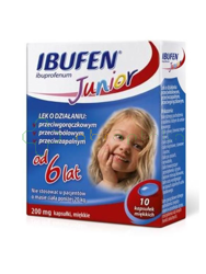 Ibufen Junior, 200 mg, 10 kapsułek | DATA WAŻNOŚCI 31.03.2025