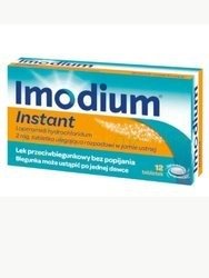 Imodium Instant, 2 mg, 12 tabletek ulegających rozpadowi w jamie ustnej