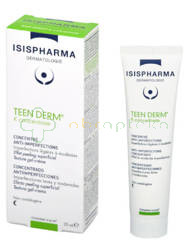 Isispharma Teen Derm K, serum keratoregulujące dla skóry tłustej, trądzikowej, 30 ml
