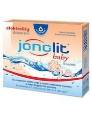 Jonolit Baby, elektrolity dla dzieci od urodzenia, proszek, 10 saszetek, DATA WAŻNOŚCI 30.06.2024 