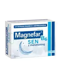 Magnefar B6 Sen, 30 tabletek powlekanych, DATA WAŻNOŚCI 31.07.2024