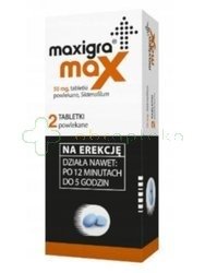 Maxigra Max 50 mg, 2 tabletki