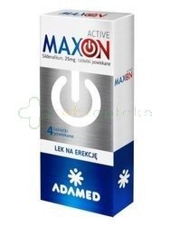 Maxon Active 25 mg, 4 tabletki, DATA WAŻNOŚCI 31.03.2024