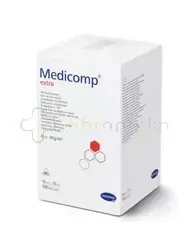 Medicomp Exra, kompresy jałowe z włókniny, 10 cm x 10 cm, 100 sztuk