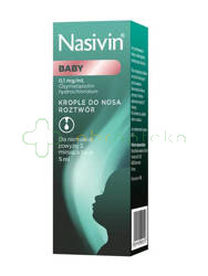 Nasivin Baby, 0,01%, (0,1 mg/ml), krople do nosa, 5 ml