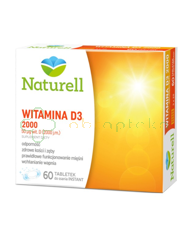 Naturell Witamina D3 2000, 60 tabletek do ssania